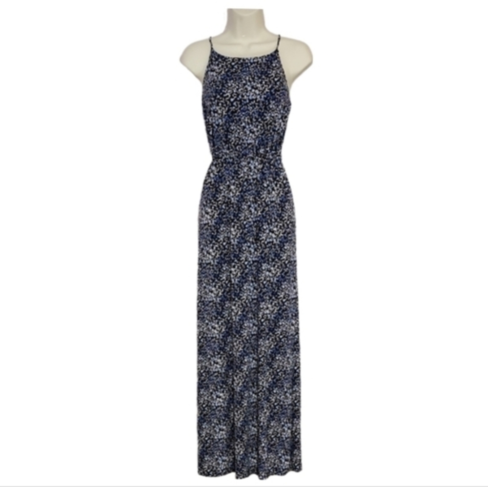 Kaileigh Dress Floral Sleeveless Strappy Back   Blue Size M - Picture 11 of 11